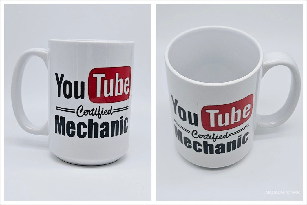 Certified Mechanic Coffee Mug Collection 11oz/15oz YouTube or Zip Tie Coffee and Tea Cup