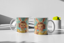 Load image into Gallery viewer, 11oz/15oz Retro Little Girl Ceramic Easter Coffee Mug
