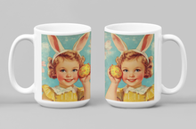 Load image into Gallery viewer, 11oz/15oz Retro Little Girl Ceramic Easter Coffee Mug
