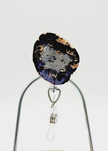 Load image into Gallery viewer, Epoxy Gold and Black Faux Geode Phone Grip: Faux Agate Phone Holder
