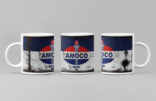 Load image into Gallery viewer, 11oz/15oz Dirty &quot;Amoco&quot; Motor Oil Can Coffee Mug: Vintage Oil Can Replica Coffee Mug
