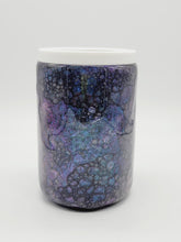 Load image into Gallery viewer, 12oz Color Shift Purple and Blue Dragon Scale Stainless Steel Can Cooler Tumbler: Unique Color Changing Reptile Skin 12oz Can Cooler
