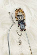 Load image into Gallery viewer, Glow in the Dark Horror Cartoon Retractable Badge Reel
