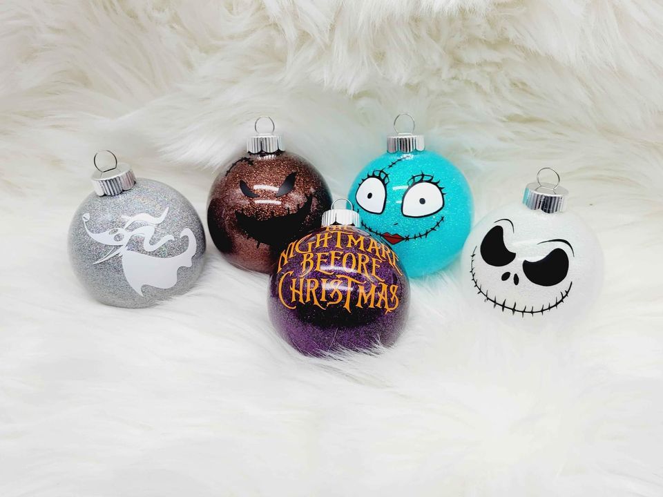 Handcrafted The Nightmare Before Christmas Ornament Set: Set of 5 Nightmare Before Christmas Ornaments