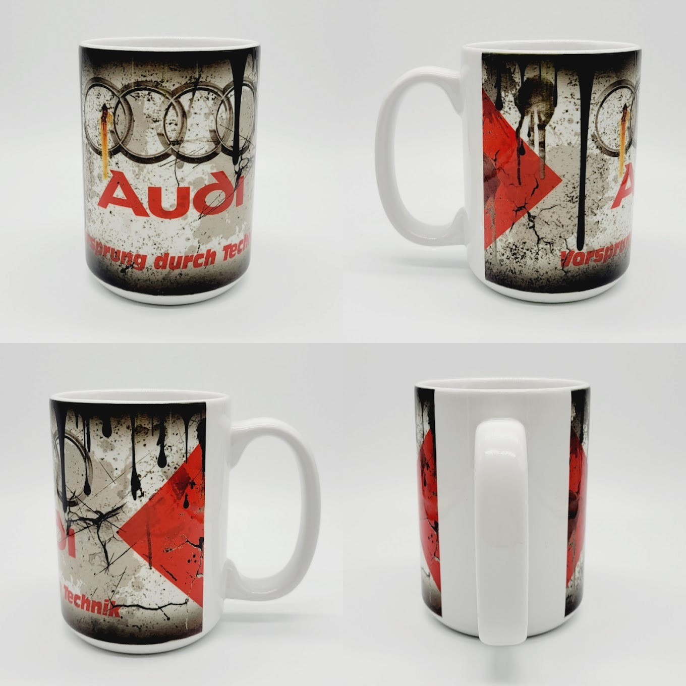 11oz/15oz Dirty "Audi" Coffee Mug: Custom Dirty Automotive Coffee Cup  AJF  Creations Co
