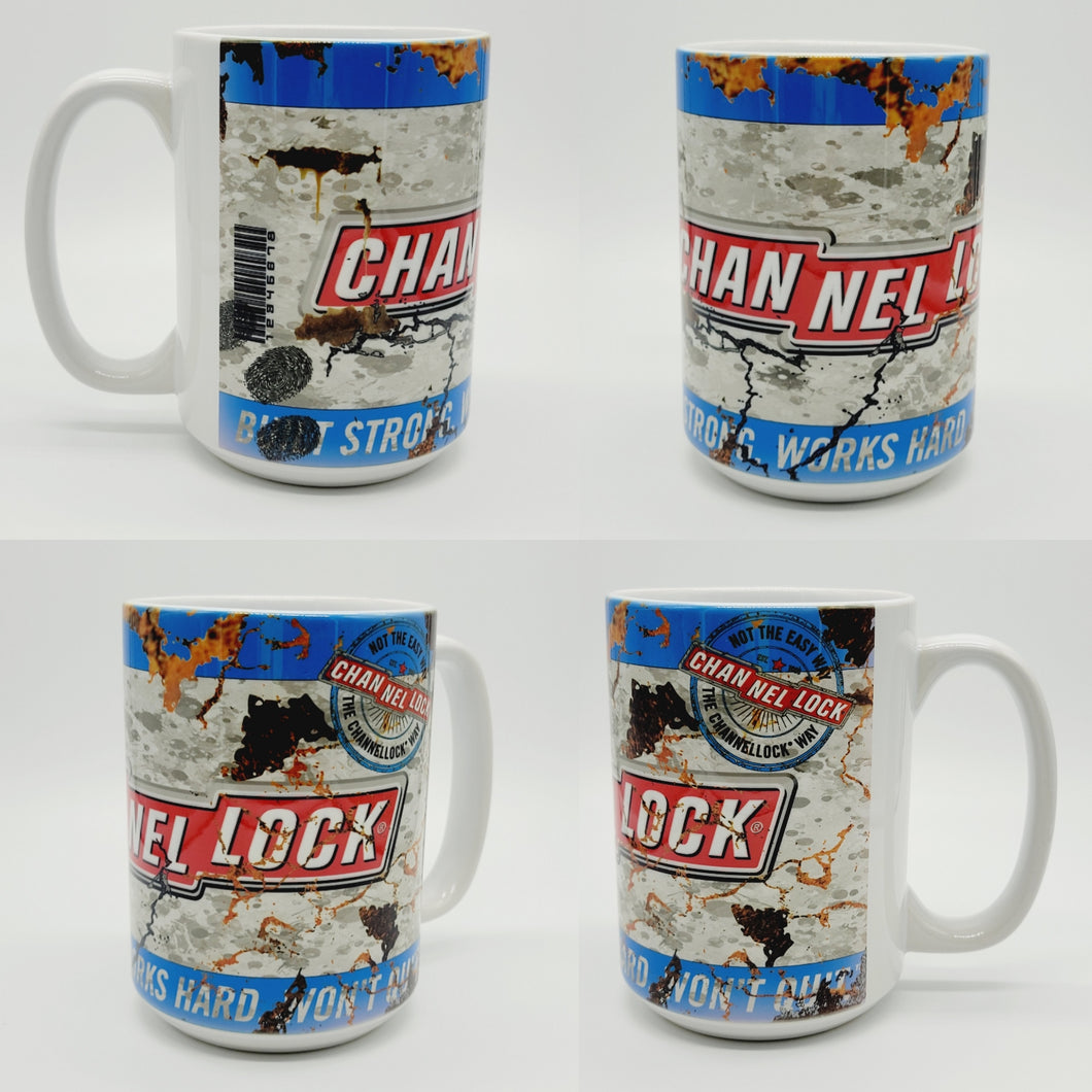 11oz/15oz Dirty Channel Lock Tools Coffee Mug: Custom Dirty Tools Coffee Cup