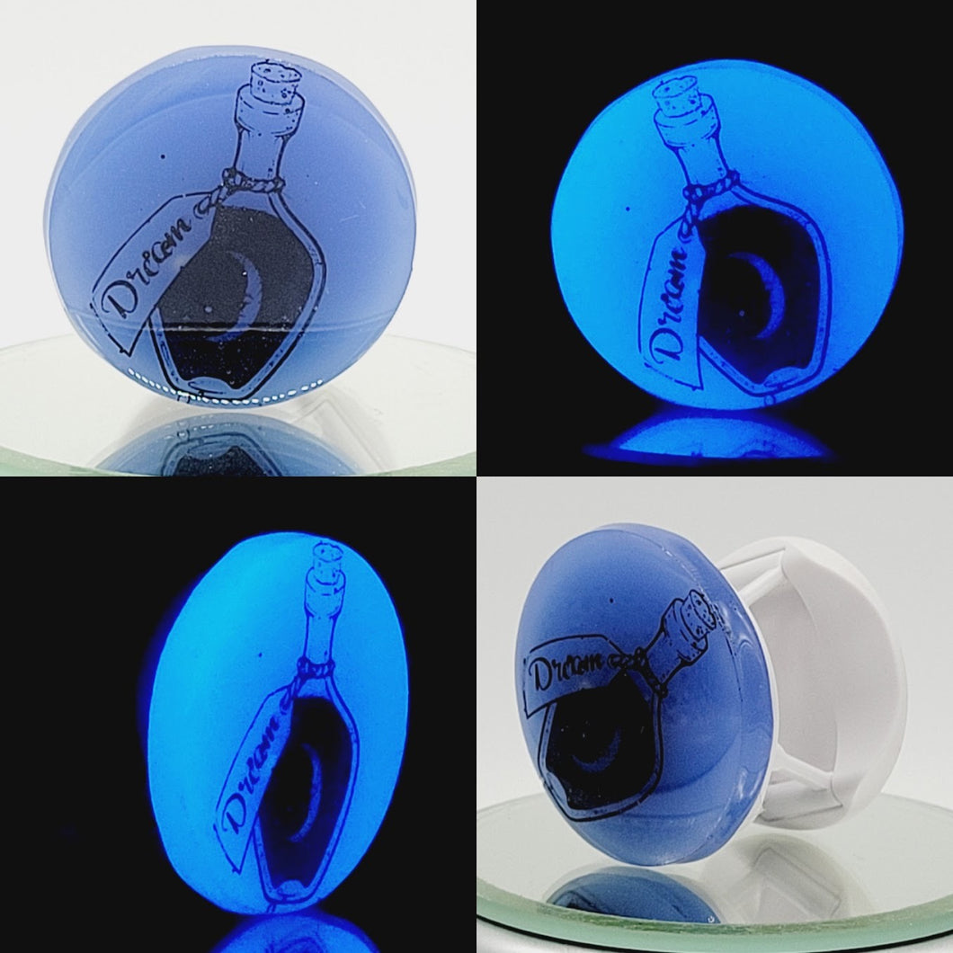 Blue Glow in the Dark Dream Potion Phone Grip: Glow In The Dark Phone Holder