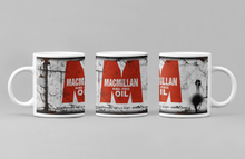 Load image into Gallery viewer, 11oz/15oz Dirty &quot;MacMillan&quot; Motor Oil Can Coffee Mug: Vintage Oil Can Replica Coffee Mug
