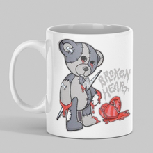 Load image into Gallery viewer, 11oz/15oz Broken Heart Valentines Day Coffee Mug: Cute Goth Valentines Cup
