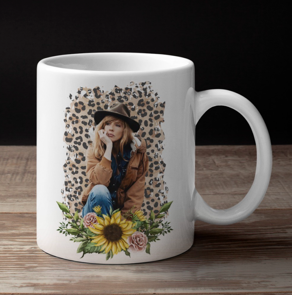 11oz/15oz Beth Dutton with Sunflower Yellowstone Coffee Mug: Yellowstone Sunflower Coffee Cup