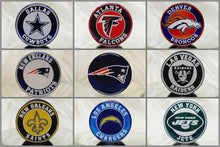 Load image into Gallery viewer, Custom NFL Phone Grip or Badge Reel with Epoxy Overlay: Pick Your Football Team Pick Your Base: Style Set 2
