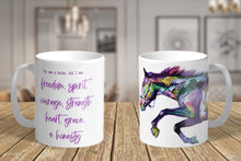 Load image into Gallery viewer, 11oz/15oz You See a Horse But I See.. Coffee Mug: Ceramic Watercolor Horse Coffee Cup
