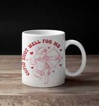 Load image into Gallery viewer, 11oz/15oz &quot;Cupid Shot Well For Me&quot; Cute Valentines Day Coffee Mug
