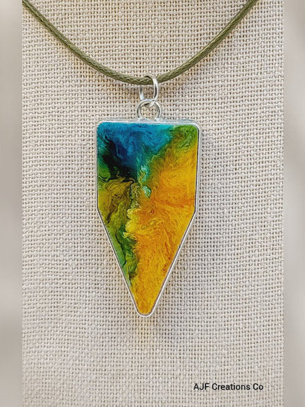Handcrafted Resin Art Pendant