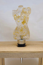 Load image into Gallery viewer, Epoxy Goddess Wine Topper with Gold Flake
