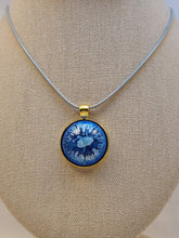 Load image into Gallery viewer, Epoxy Blue Pendant on 18&quot; Cord
