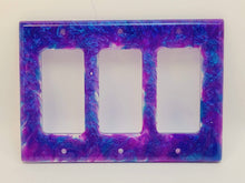 Load image into Gallery viewer, Purple and Blue Epoxy Switch Plate Cover
