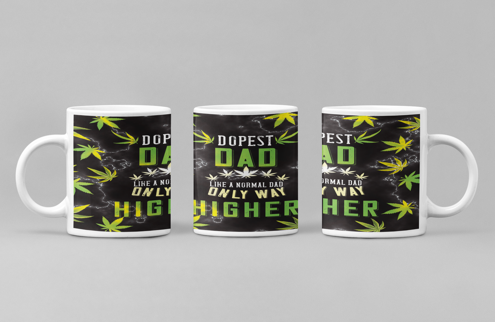 11oz/15oz "Dopest Dad Like a Normal Dad Only Way Higher" Coffee Mug: Fathers Day Ceramic Coffee Mug