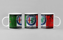 Load image into Gallery viewer, 11oz/15oz Dirty &quot;Alfa Romeo&quot; Coffee Mug: Custom Dirty Automotive Coffee Cup
