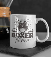 Load image into Gallery viewer, 11oz/15oz &quot;Boxer Mom&quot; Ceramic Coffee Mug: Boxer Lover Coffee Cup
