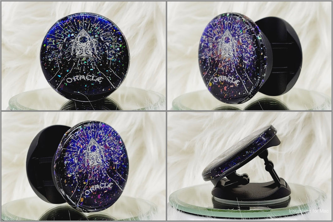 Holographic Oracle Phone Grip: Color Shift Oracle Phone Holder and Phone Stand